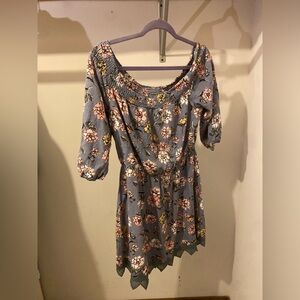 Trixxi Blue Floral Mini Dress